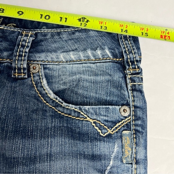 SILVER Women’s Blue Jeans Size 7/8 (29) SUKI Surplus Button Pockets Distressed - Picture 11 of 16